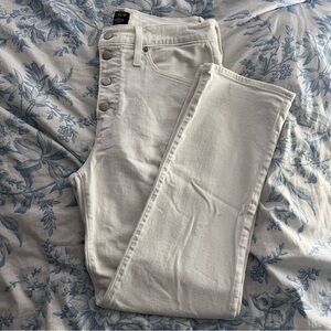 J. Crew White Essential Straight Jeans